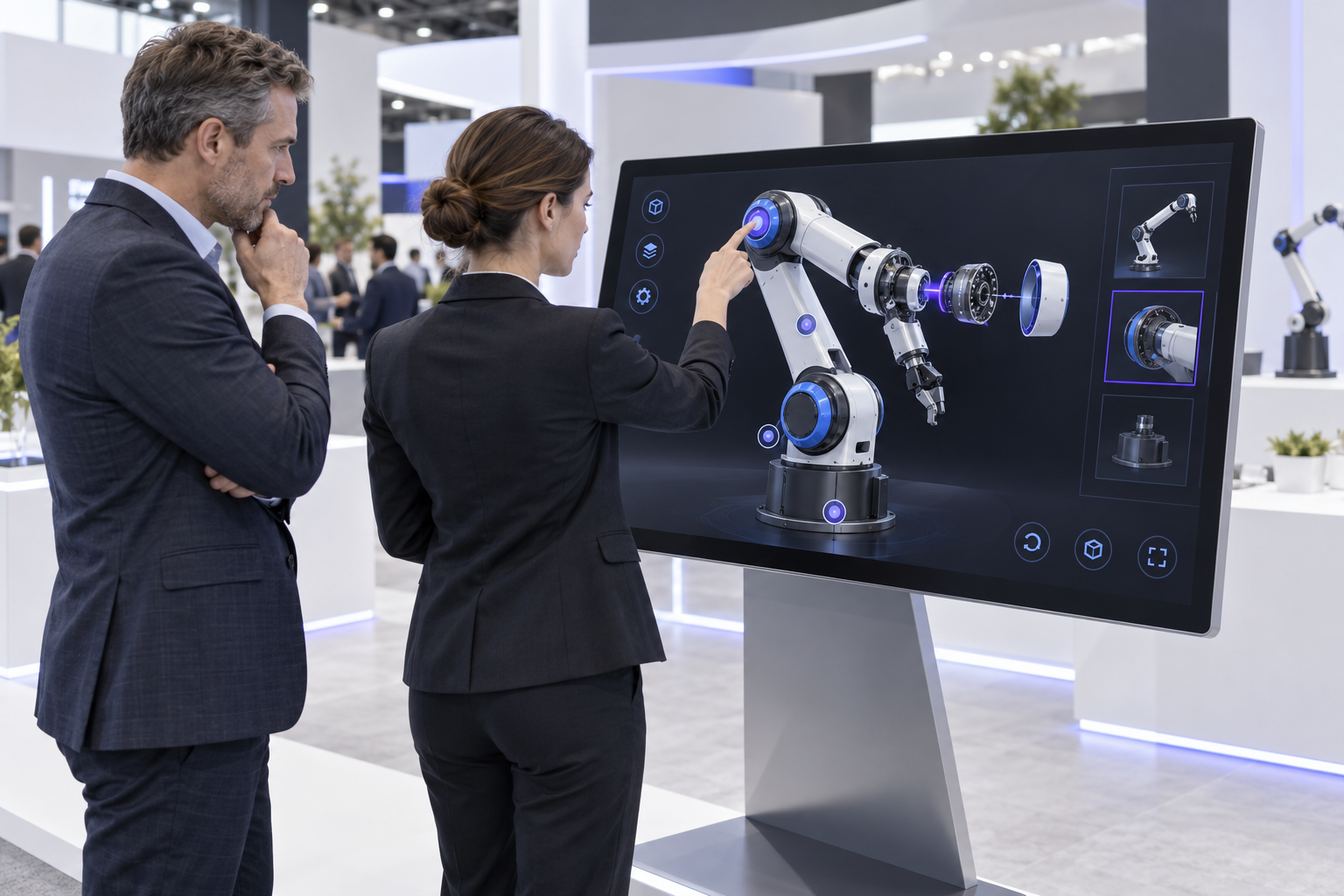 Interactive 3D Application on a trade fair display