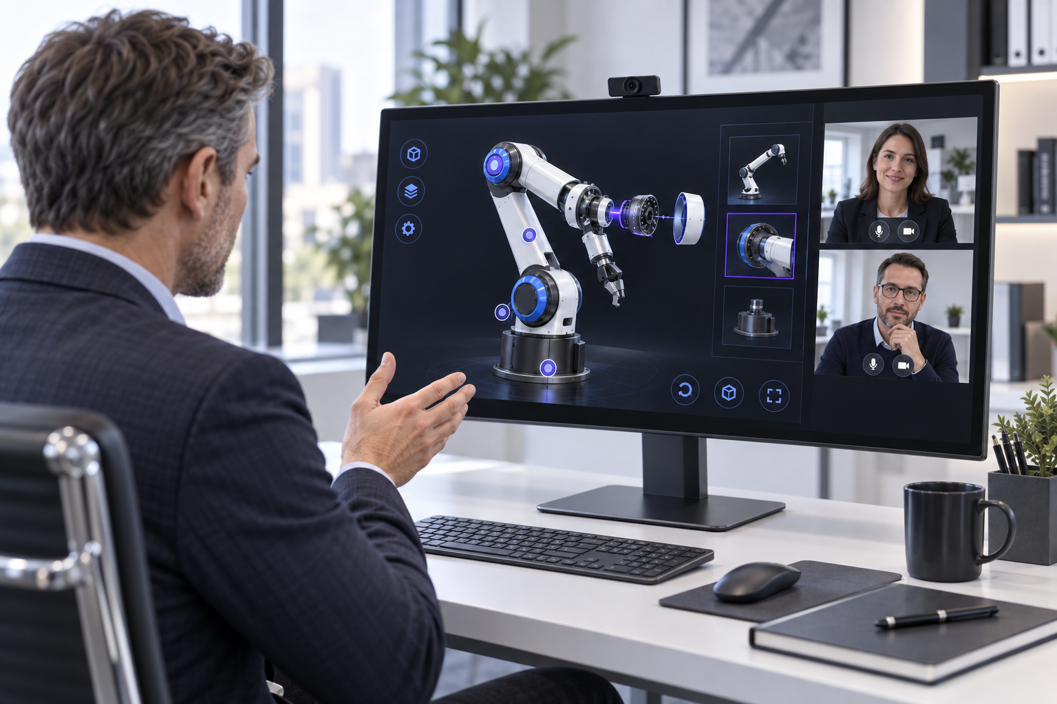 Interactive 3D Application during an online sales meeting